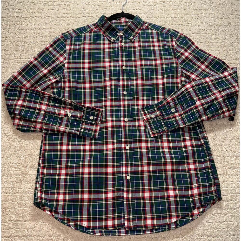 Ralph Lauren‎ Boys XL 18/20 Classic Fit Plaid Button Down Long Sleeve Shirt